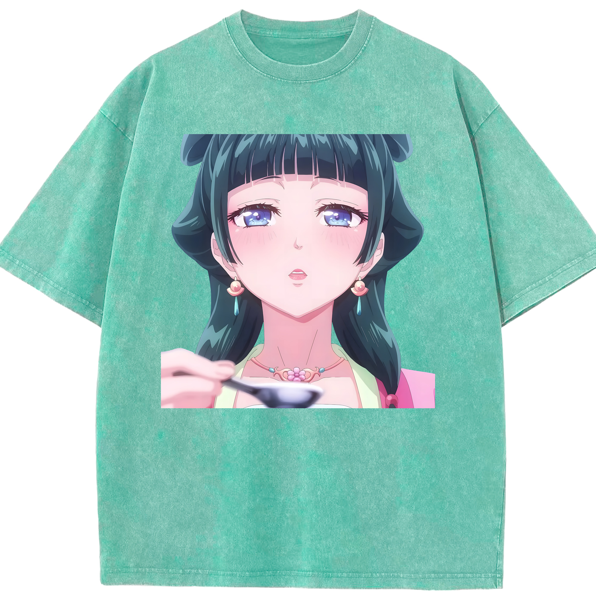 （画像用） 薬屋のひとりごと The Apothecary Diaries 綿100% ヴィンテージ風 半袖Tシャツ（フロントプリント）